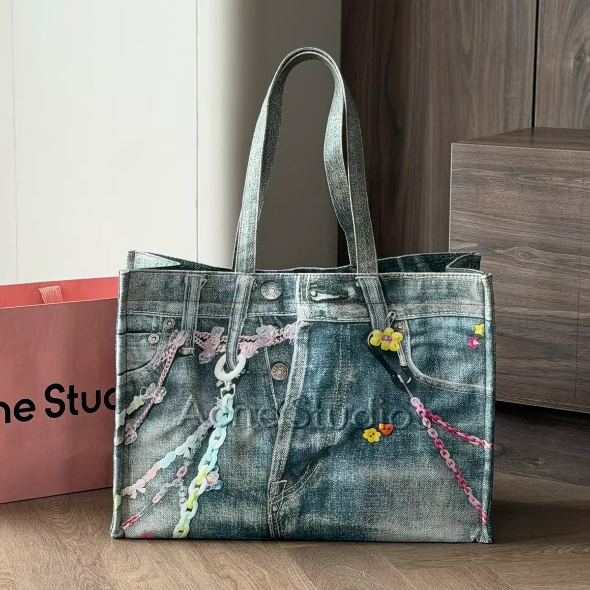 ACNE STUDIOS Logo Shoulder Tote Bag