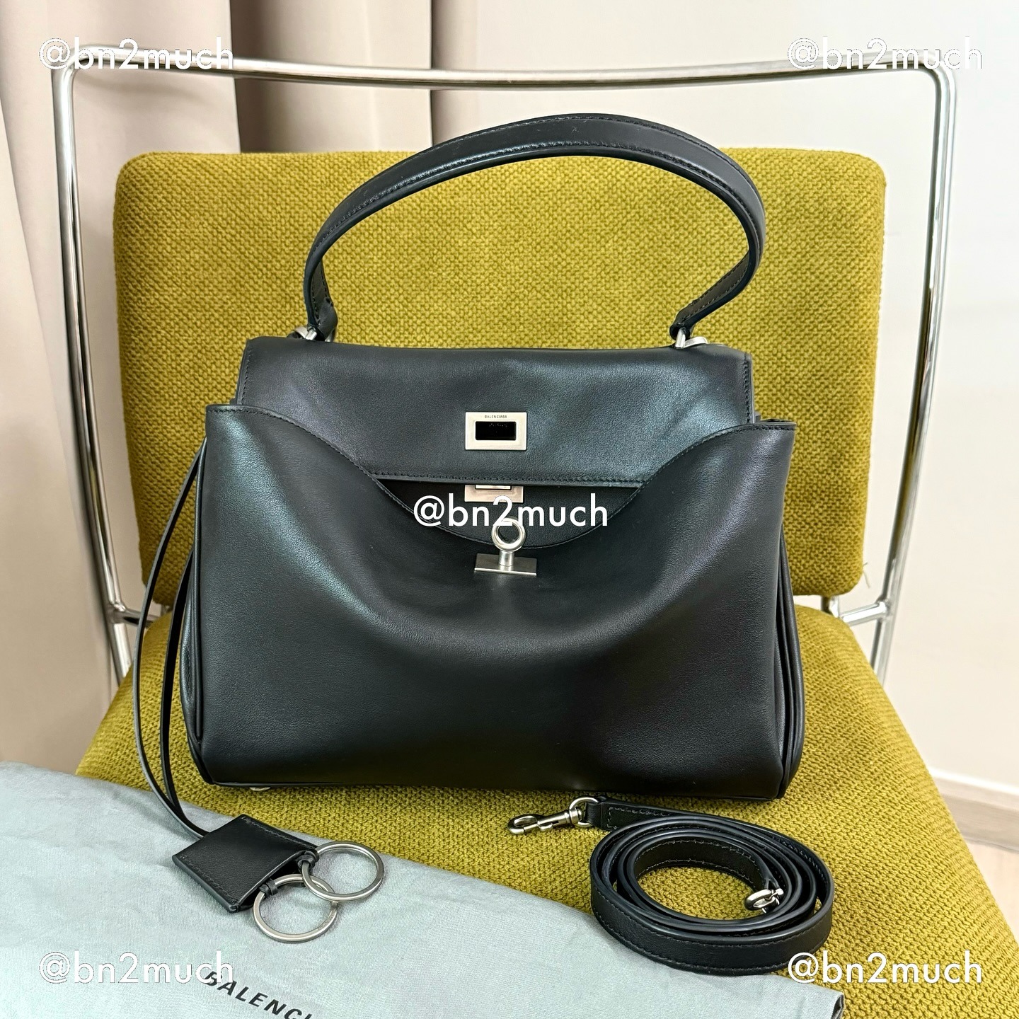 BALENCIAGA WOMEN'S RODEO HANDBAG SMALL BLACK Stamp N