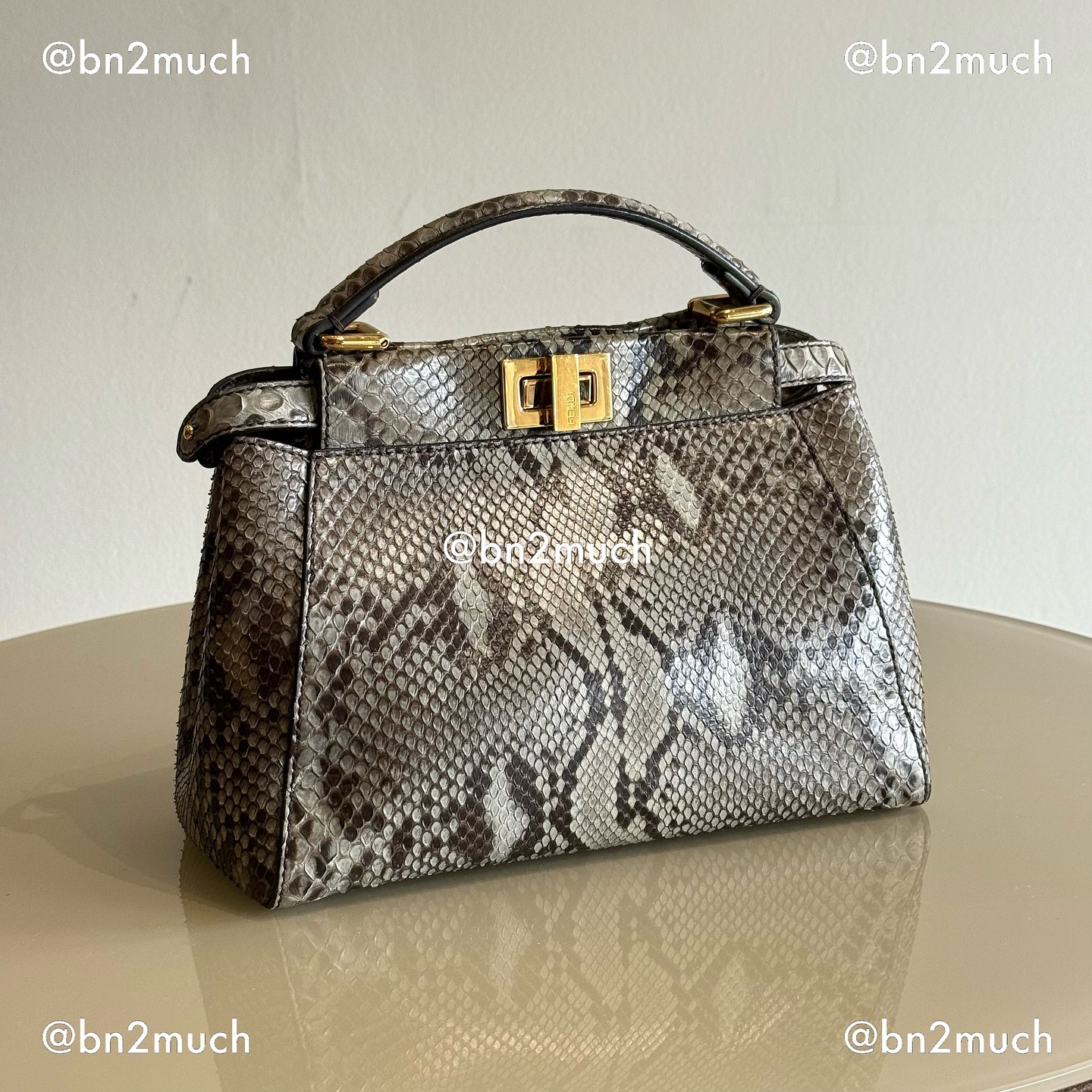 FENDI Mini Peekaboo Python 2018