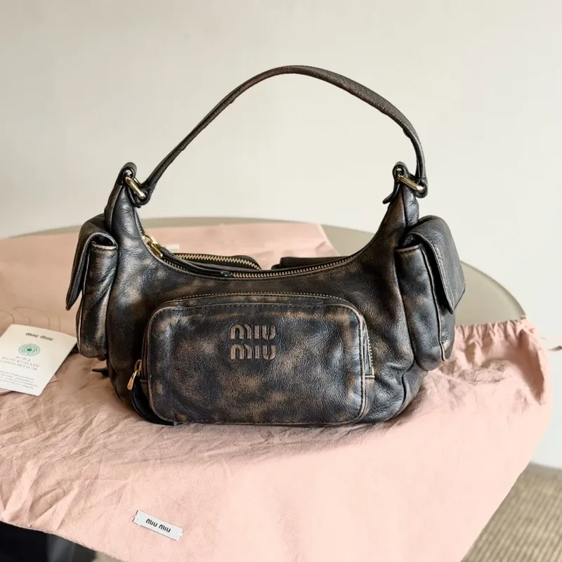 Miu Miu Pocket nappa leather bag GHW
