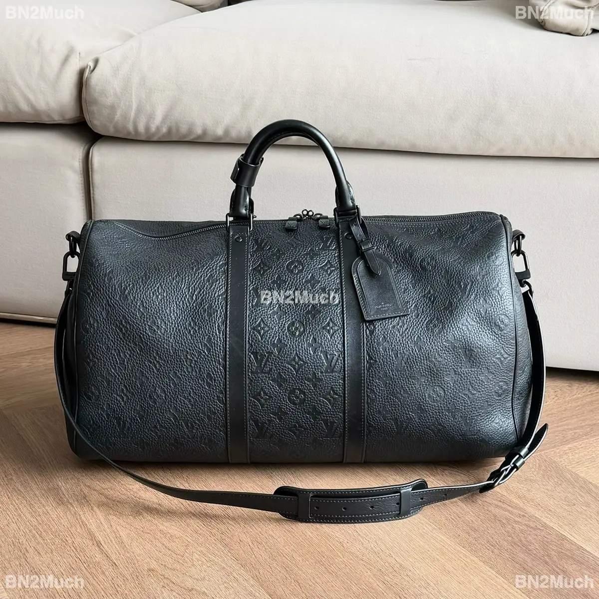 LV Keepall Bandoulière 50 ปี 2024 Microchip หนัง Taurillon ลาย Monogram