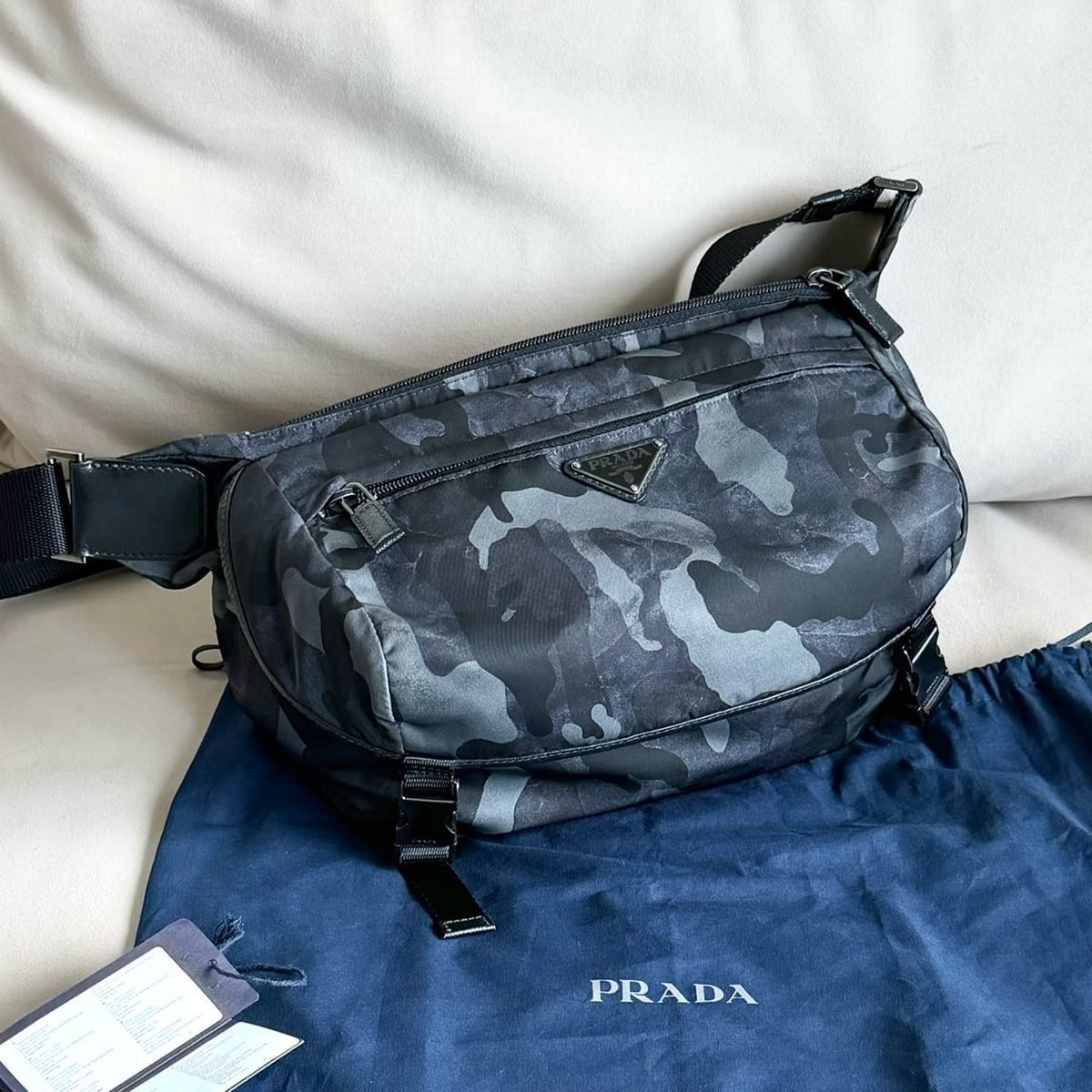 PRADA Nylon Camouflage Crossbody Bag