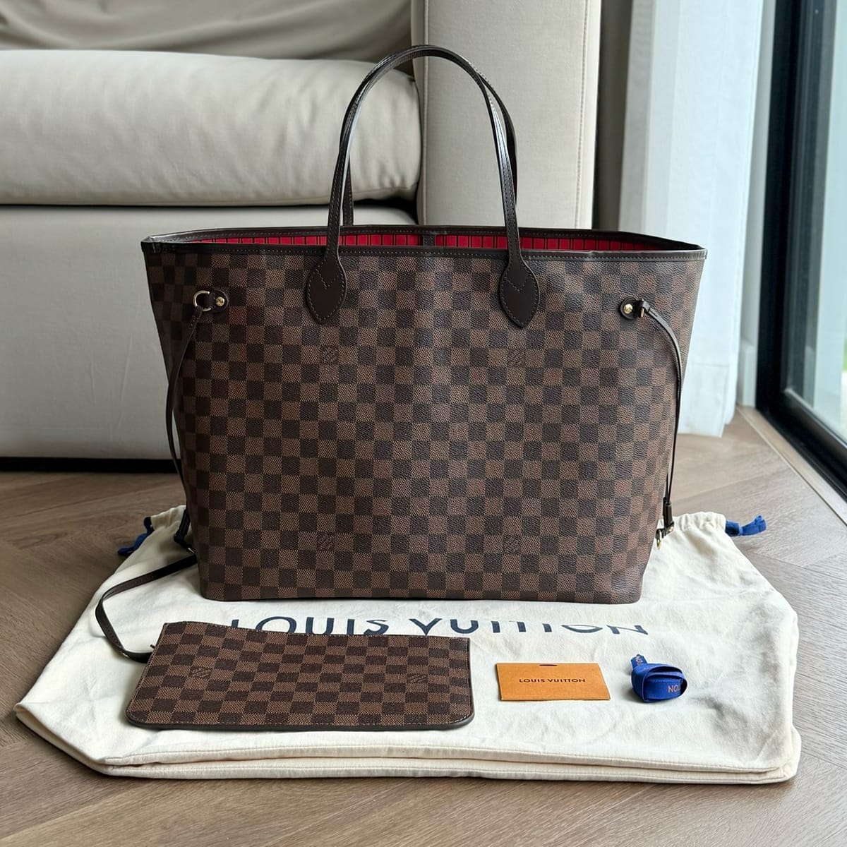 LV Neverfull Damier GM Microchip