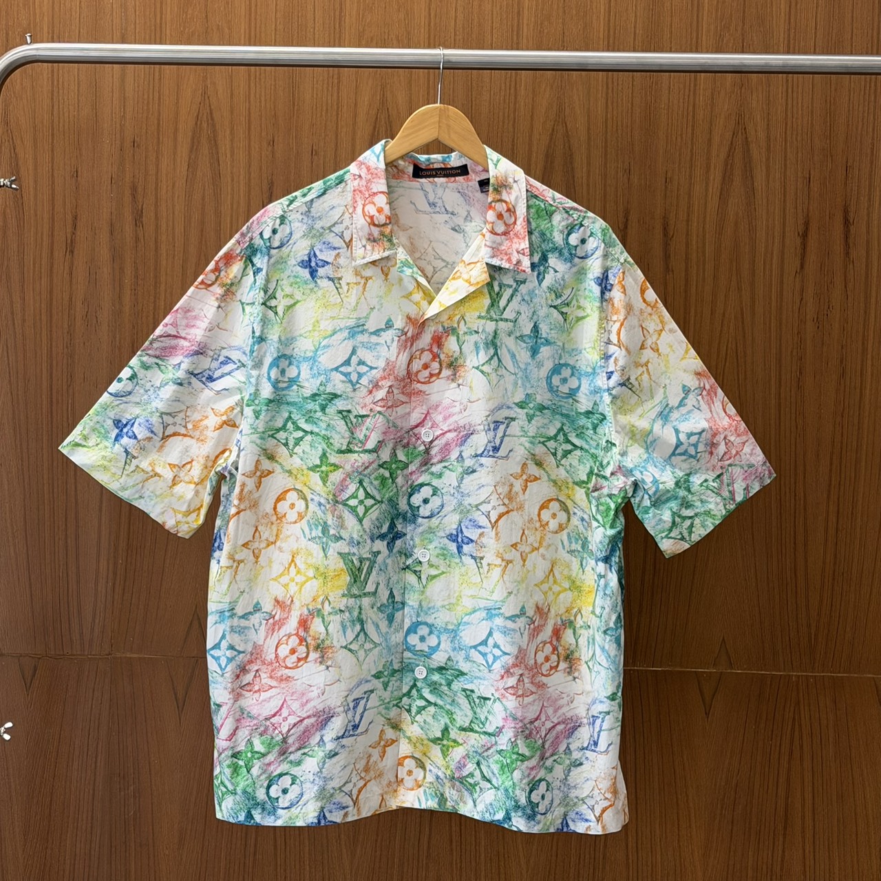 LV Hawaiian Monogram Shirt Pastel Size 4L