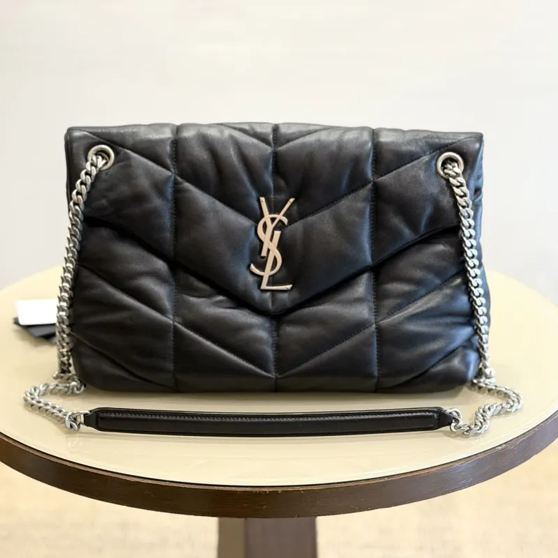 YSL PUFFER MEDIUM IN NAPPA LEATHER BLACK 2022