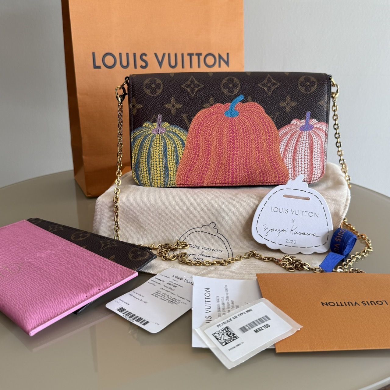 LV x Yayoi Kusama Félicie Pochette Pouch Bag 2023 Microchip