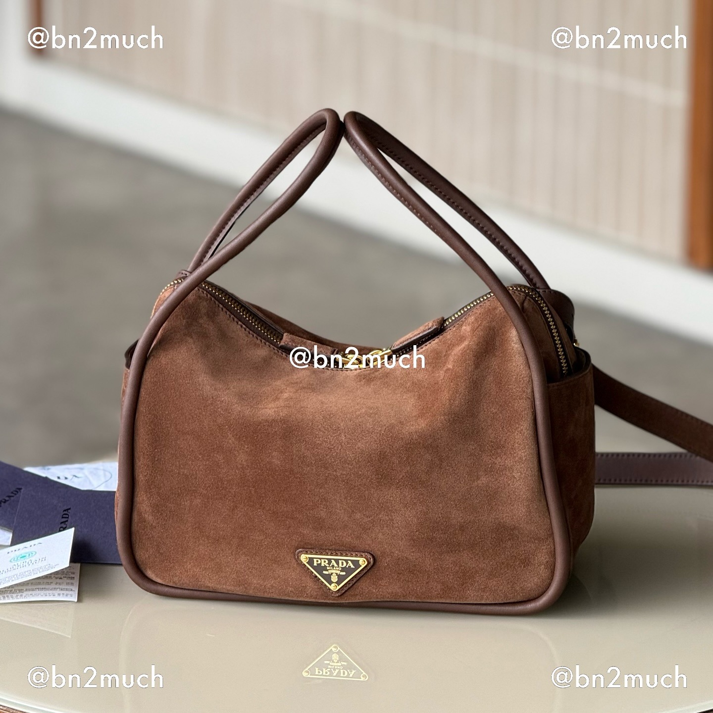 PRADA Darling suede hand bag